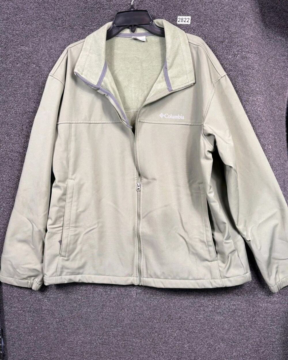 Columbia Mt. Village Fleece Jacket Mens Size XXL Green Wind & Water Resistant